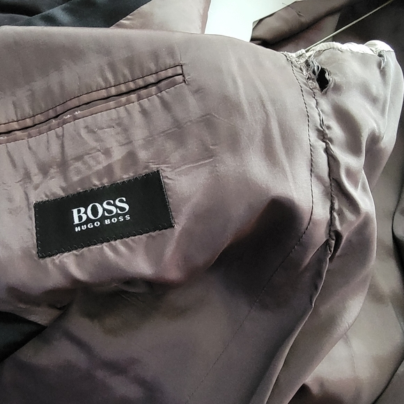 GENTS HUGO BOSS Vintage Dinner Tuxedo Jacket Size 40 Reg Black Soft Satin/Velvet - Picture 8 of 14